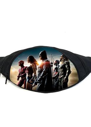 Поясная сумка бананка лига справедливости (justice league gb 02) gear bag черная