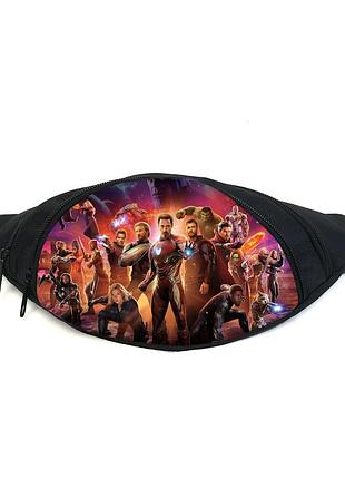 Поясная сумка бананка мстители марвел (avengers gb 02) gear bag черная