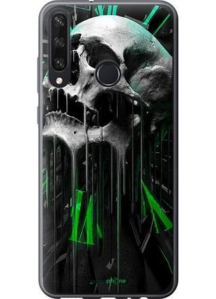 Чехол на huawei y6p череп-часы "4100u-1952-10746"