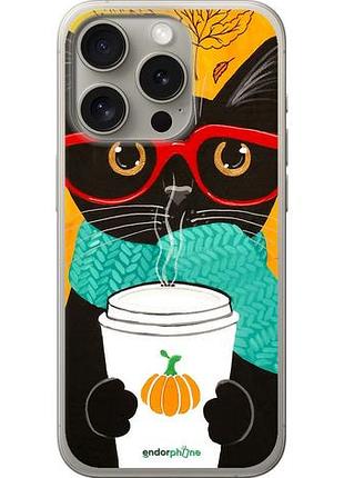 Чехол на iphone 15 pro осенний кот "4026u-3096-10746"