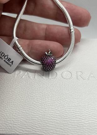 Срібний шарм (бусіна) pandora "яблуко" пандора подарок для жінок