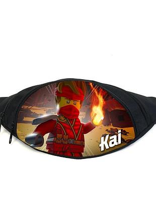 Поясная сумка бананка лего ниндзяго (l ninjago gb 04) gear bag черная