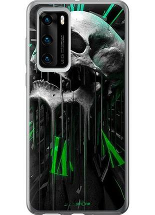 Чехол на huawei p40 череп-часы "4100u-1840-10746"