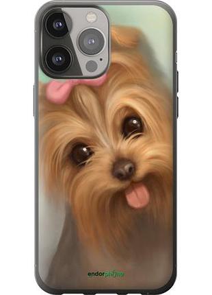 Чехол на iphone 13 pro max нарисованный йоркширский терьер "928u-2371-10746"