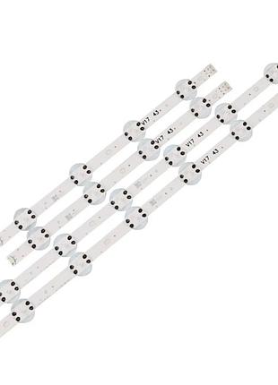 Комплект led підсвічування для телевізора lg 43 дюйми , 4 штуки