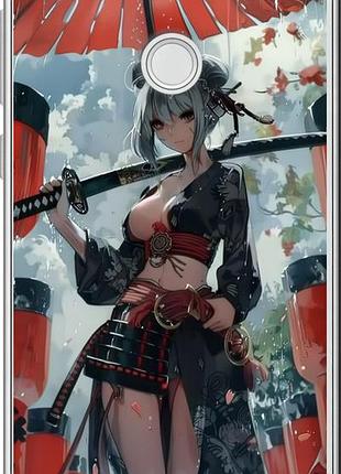 Чехол на huawei p8 lite (2017) гейша-воин "6124u-777-10746"