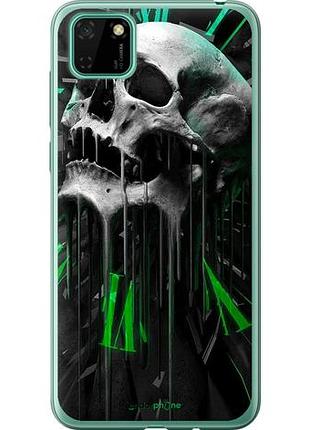 Чохол на huawei y5p череп-годинник "4100u-1936-10746"