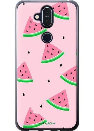 Чехол на nokia 8.1 розовый арбуз "4314u-1620-10746"