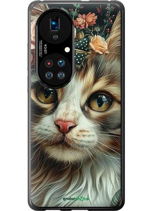 Чехол на huawei p50 cats and flowers "6069u-2292-10746"