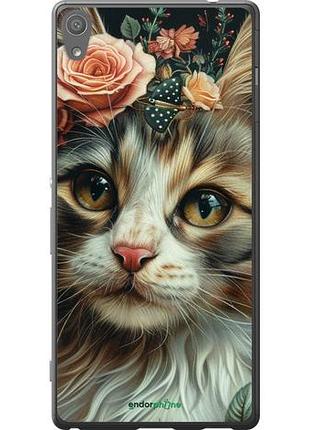 Чехол на sony xperia xa ultra dual f3212 cats and flowers "6069u-391-10746"
