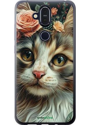 Чехол на nokia 8.1 cats and flowers "6069u-1620-10746"