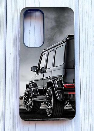 Матовий чохол з чорними боками на samsung galaxy s24 авто чорне (принт 235)