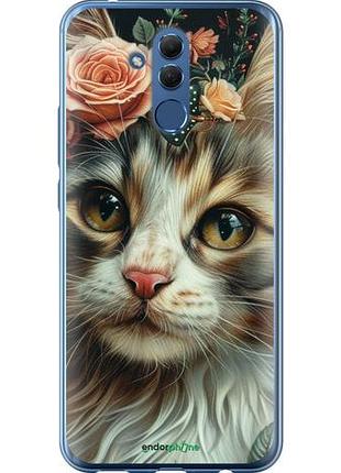 Чехол на huawei mate 20 lite cats and flowers "6069u-1575-10746"