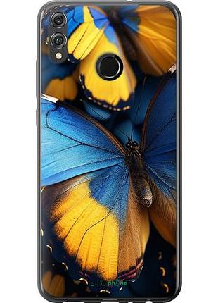 Чохол на huawei honor 8x жовто-блакитні метелики "6046u-1596-10746"