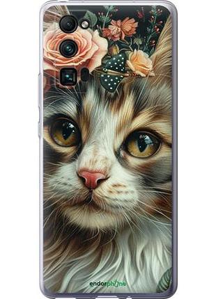 Чехол на huawei honor 30 pro cats and flowers "6069u-1920-10746"