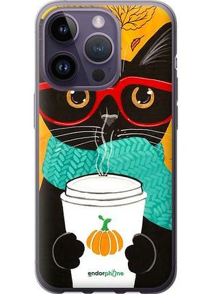 Чехол на iphone 14 pro осенний кот "4026u-2646-10746"