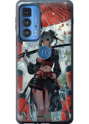 Чехол на motorola edge 20 pro гейша-воин "6124u-2662-10746"