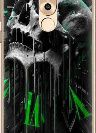 Чехол на huawei mate 9 lite череп-часы "4100u-474-10746"