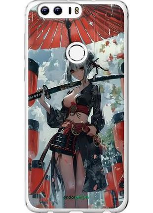 Чехол на huawei honor 8 гейша-воин "6124u-351-10746"