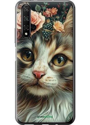 Чехол на huawei honor 20 cats and flowers "6069u-1697-10746"