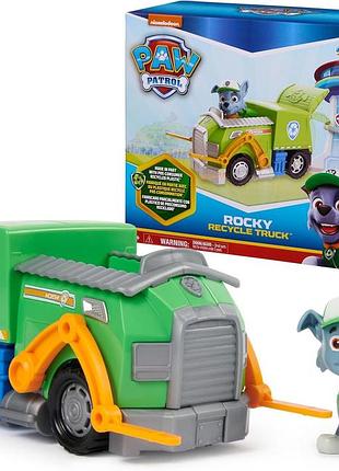 Paw patrol rocky’s recycle truck toy truck spin master щенячий патруль рокі базовий набір іграшка