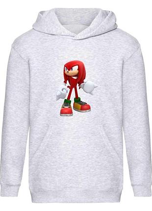 Худи соник детское (sonic 006) серое, 116-128-140-152-164 размер