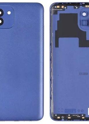Задняя крышка samsung a035 galaxy a03, с стеклом камеры, синий