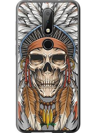 Чехол на nokia 6.1 plus череп индейца "4032u-1539-10746"