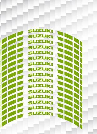 Салатові suzuki сузукі сузукі наклейки на обода мотоцикл скутера смуги