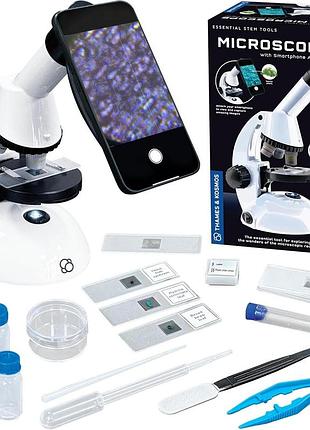 Thames & kosmos microscope w smartphone adapter stem ігровий набір мікроскоп з адаптером під телефон з аксесуа