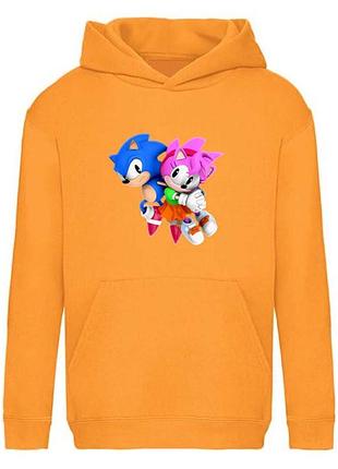 Худи соник детское (sonic 004) оранжевое, 116-128-140-152-164 размер