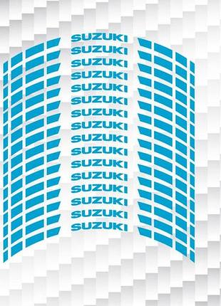 Блакитний suzuki сузуки сузукі наклейки на обода мотоцикл скутера смуги