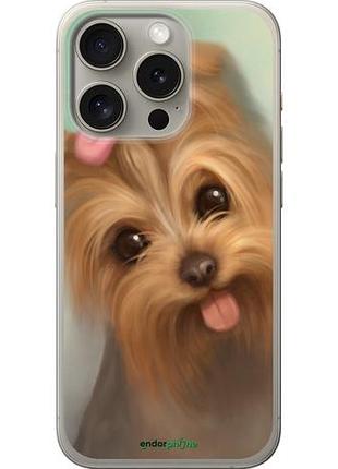 Чехол на iphone 15 pro нарисованный йоркширский терьер "928u-3096-10746"