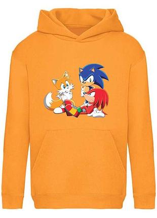 Худи соник детское (sonic 0012) оранжевое, 116-128-140-152-164 размер