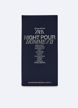 Парфумована вода для чоловіків zara night pour homme 2, 100ml. (індивідуальне упакування)