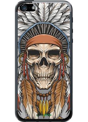 Чехол на iphone se череп индейца "4032u-214-10746"
