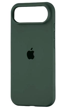 Чехол fiji silicone case для apple iphone 17 air бампер накладка soft touch с микрофиброй dark olive