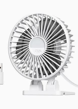 Настільний вентилятор від usb 3 швидкості zls-usb07 білий