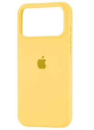 Чохол fiji silicone case для apple iphone 17 pro бампер накладка soft touch з мікрофіброю yellow