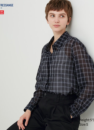 Хлопковая рубашка из коллекции ines de la fressange от uniqlo 2