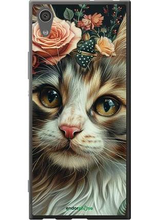 Чехол на sony xperia xa1 g3112 cats and flowers "6069u-964-10746"