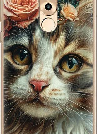 Чехол на huawei mate 9 lite cats and flowers "6069u-474-10746"