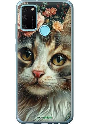 Чехол на huawei honor 9a cats and flowers "6069u-1900-10746"