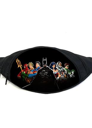 Поясная сумка бананка лига справедливости (justice league gb 01) gear bag черная
