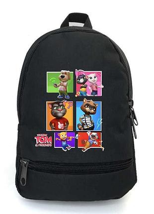 Рюкзак детский говорящий том cappuccino toys (talking tom - 006-black) черный, размер 35 х 28 х 13 см