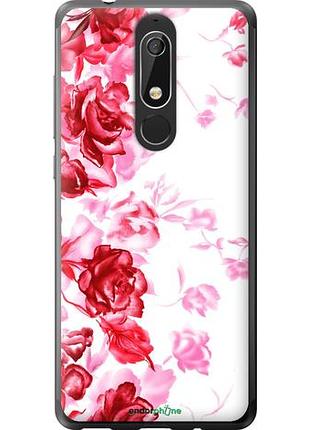 Чохол на nokia 5.1 намальовані троянди "724u-1529-10746"