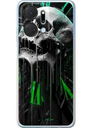 Чехол на huawei honor x7a череп-часы "4100u-2981-10746"