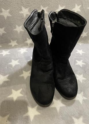 Ботинки замшевые зимние