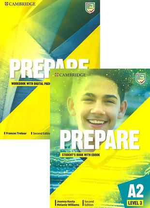 Prepare (second edition) a2. level 3. student's+workbook. учебник+рабочая тетрадь.