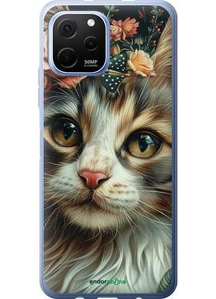 Чехол на huawei nova y61 cats and flowers "6069u-2983-10746"